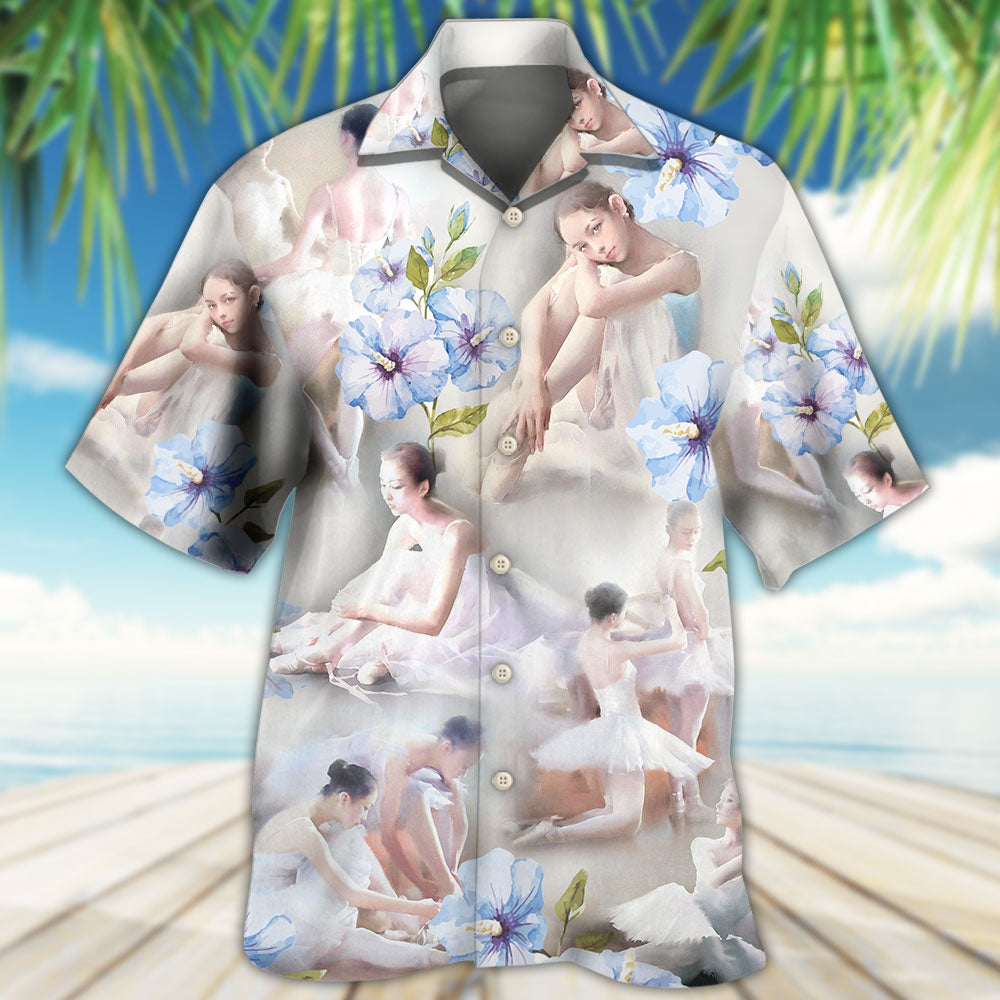 Floral Ballet Dance Hawaiian Shirt Pattern View For Lightweight Everyday Style