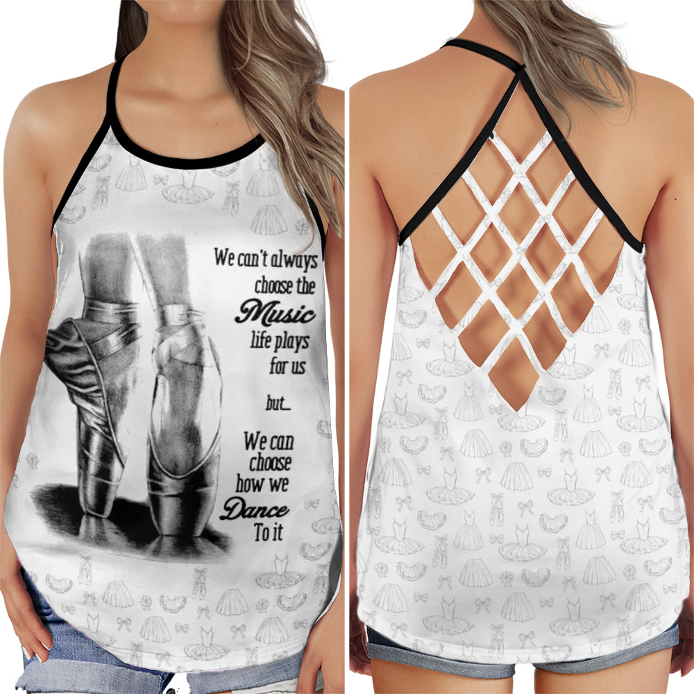 Ballet Is My Soul Music Lover Hollow Tank Top For Studio Practice And Festival Wear