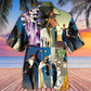 Creative Elegant Ballroom Dance Hawaiian Shirt For Summer Vacation, Beach Travel, And Casual Wear