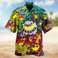 Banana Smile Hawaiian Shirt For Coastal Travel, Casual Events, And Comfortable Summer Wear