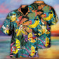 Playful Tropical Fruit And Banana Hawaiian Shirt With All Over Print For Vacation Getaways Resort Wear And Casual