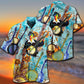 Music Banjo Cheerful Melodies Hawaiian Shirt Pattern View For Lightweight Everyday Style