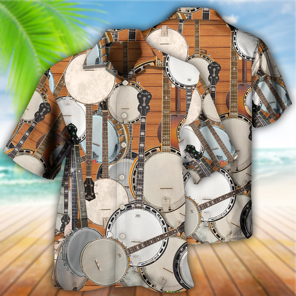 Music Banjo Hawaiian Shirt For Poolside Relaxation And Sunny Getaways