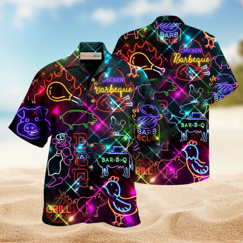 Barbecue Men Hawaiian Shirt For Coastal Travel, Casual Events, And Comfortable Summer Wear