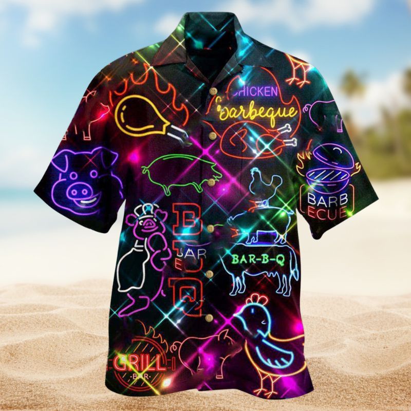 Barbecue Men Hawaiian Shirt For Coastal Travel, Casual Events, And Comfortable Summer Wear