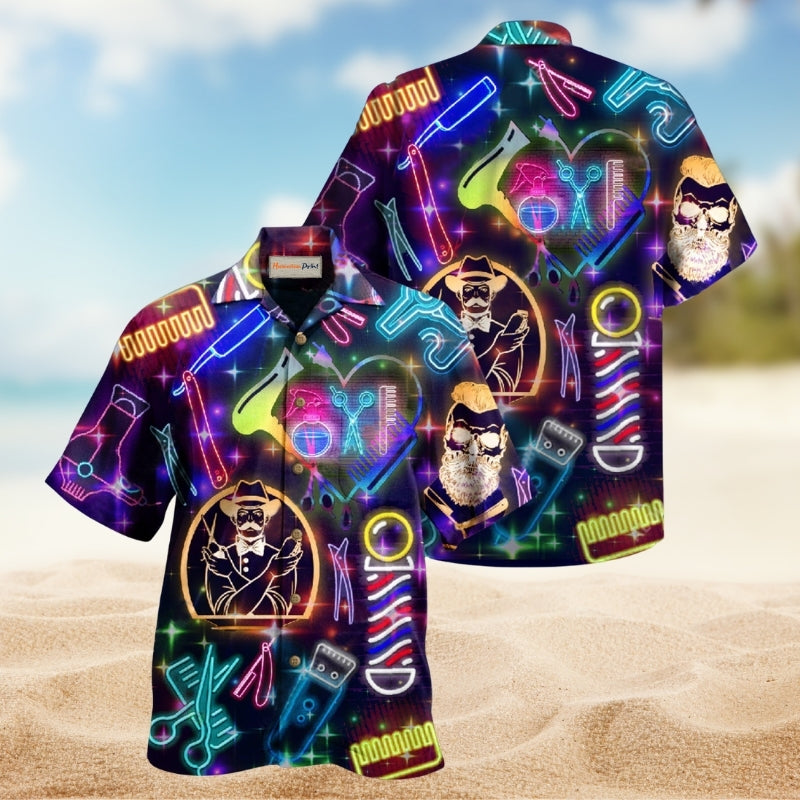 Barber Changing The World One Haircut At A Time Hawaiian Shirt For Summer Vacation Beach Travel And Relaxed Casual Wear