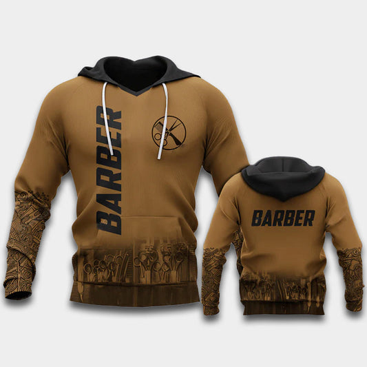 Brown Barber Life Hoodie For Weekend Trips Relaxed Outfits And Thoughtful Gifting