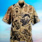 Vintage Barber Hawaiian Shirt With All Over Print For Summer Vacation Beach Travel And Casual Wear