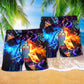 Bartender Call Shot Beach Shorts Pattern Detail For Resort Wear And Distinctive Seasonal Style