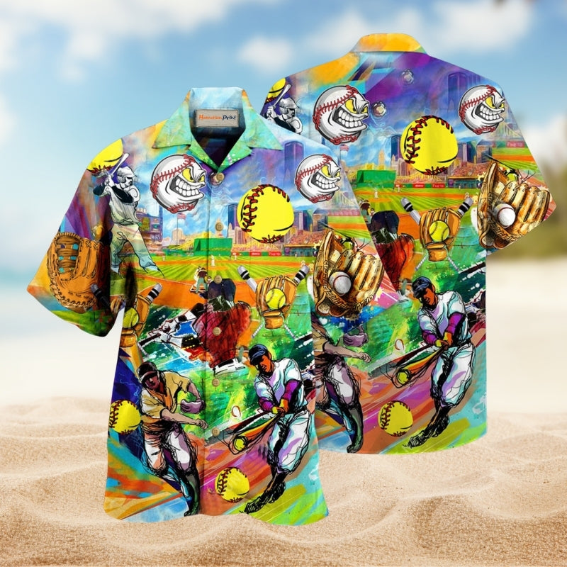 Baseball Do It With Passion Hawaiian Shirt For Summer Vacation Beach Travel And Relaxed Casual Wear