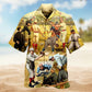 Vintage Baseball Hit Hard Run Fast Turn Left Hawaiian Shirt For Beach Days, Summer Outings, And Thoughtful Gift Giving