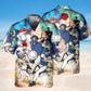 Festive Baseball Christmas Hawaiian Shirt For Resort Trips, Coastal Parties, And Warm Weather Style