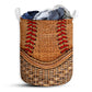 Small Size Baseball Rattan Texture Style Laundry Basket For Bathroom Bedroom Storage