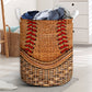 Baseball Rattan Texture Style Laundry Basket For Room Home Organizer