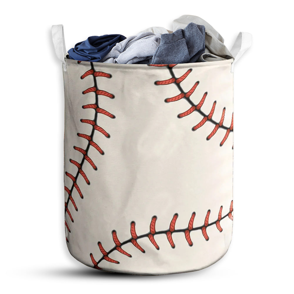 Small Size Baseball Simple Laundry Basket For Bathroom Bedroom Storage