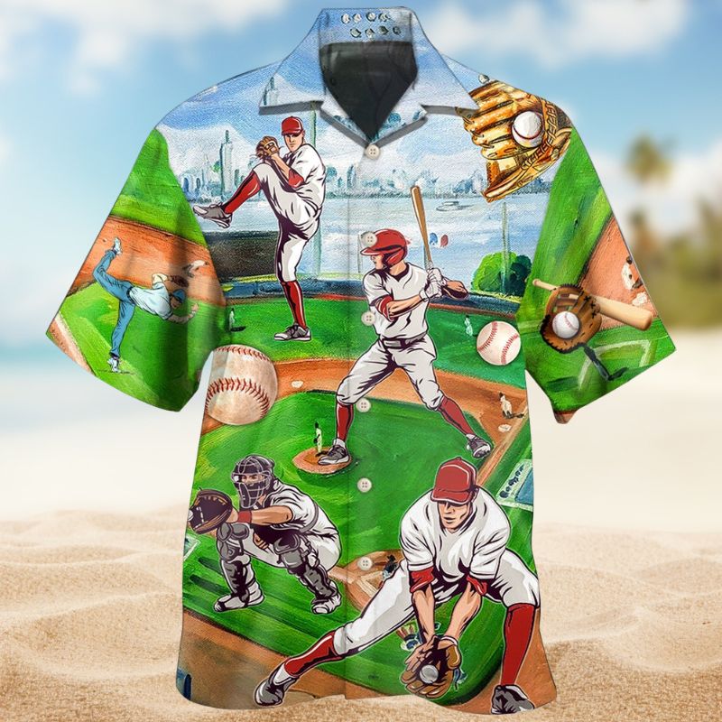 Baseball Sport Hawaiian Shirt For Island Vacations, Resort Wear, And Relaxed Seasonal Style