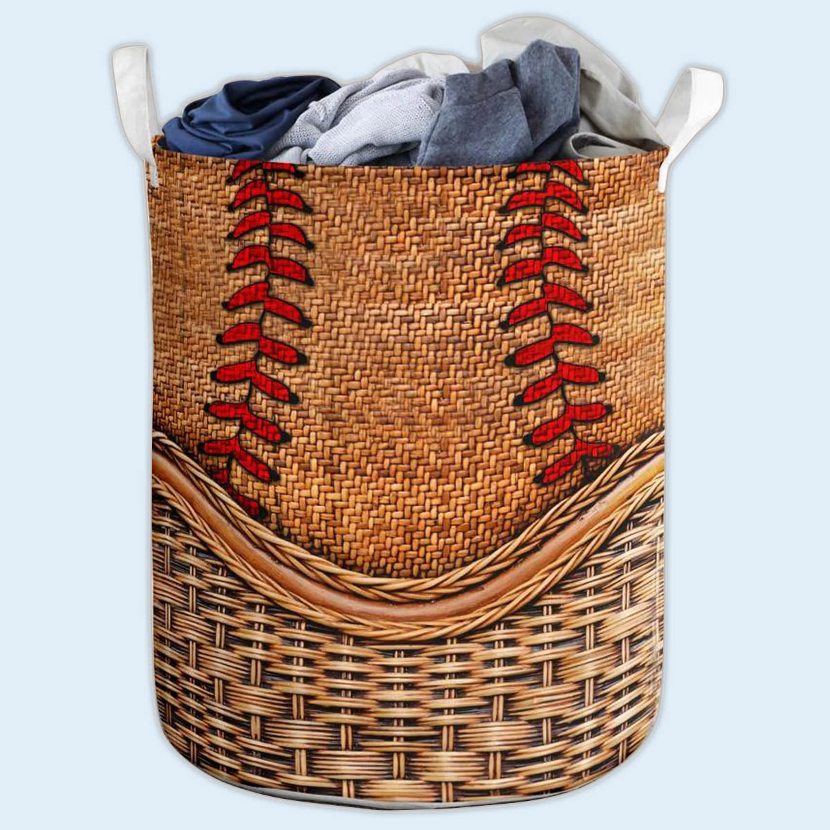 Small Size Baseball Laundry Basket For Bathroom Bedroom Storage