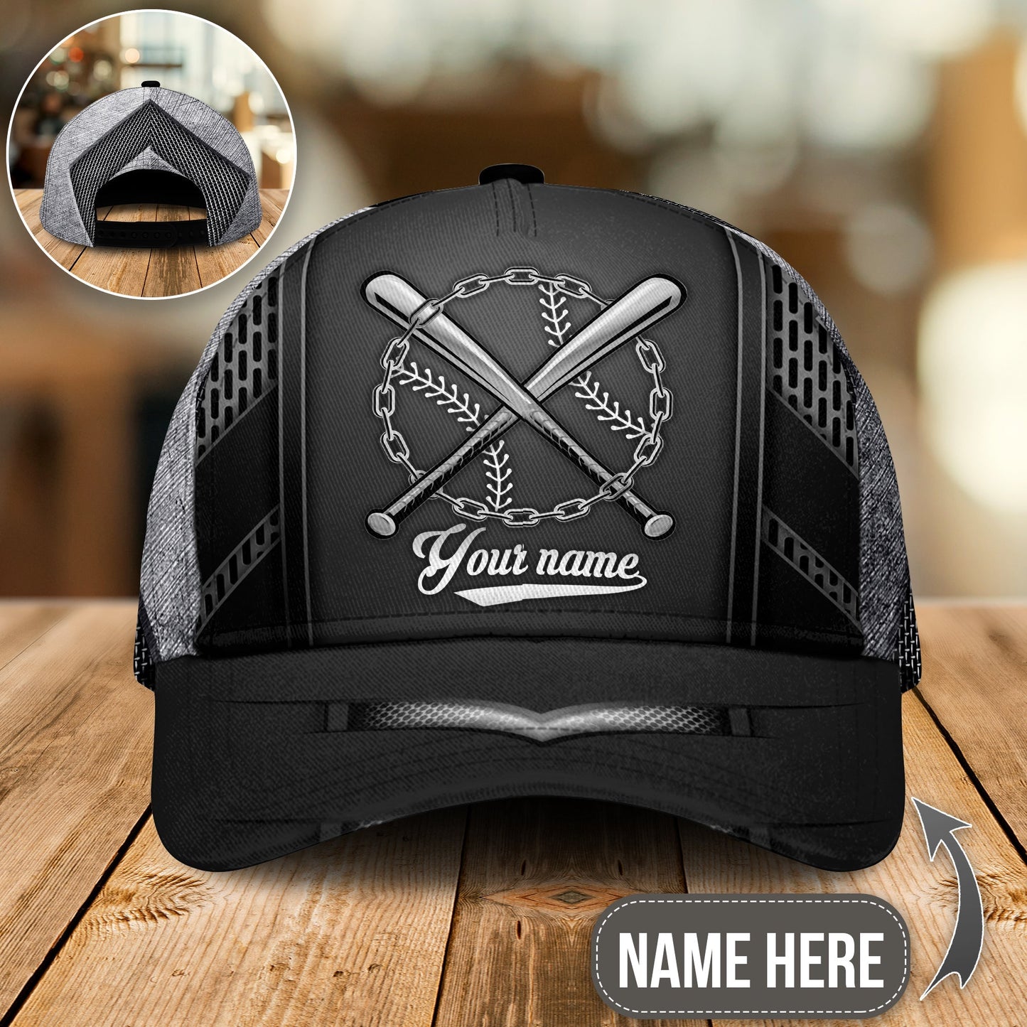 Baseball Black Personalized Classic Cap For Comfortable Daily Wear Travel And Weekend Outings