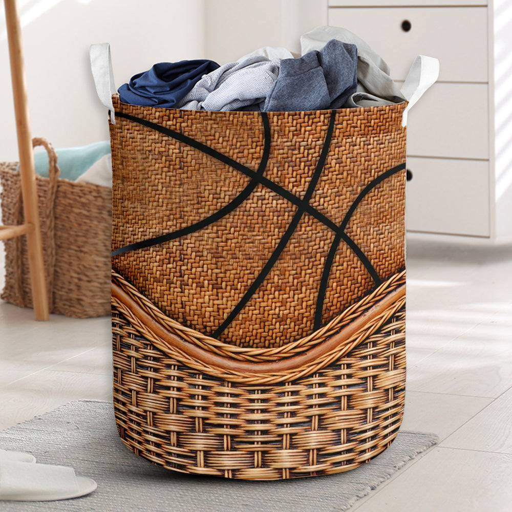 Basketball Rattan Texture Lovely Style Laundry Basket For Room Home Organizer
