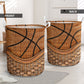 Basketball Rattan Texture Lovely Style Laundry Basket For Nursery Dorm And Home Storage
