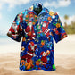 Festive Christmas Hawaiian Shirt For Tropical Holidays, Outdoor Gatherings, And Everyday Comfort