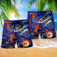 Basketball Is In My DNA Statement Beach Shorts Pattern Detail For Relaxed Warm Weather Outfits