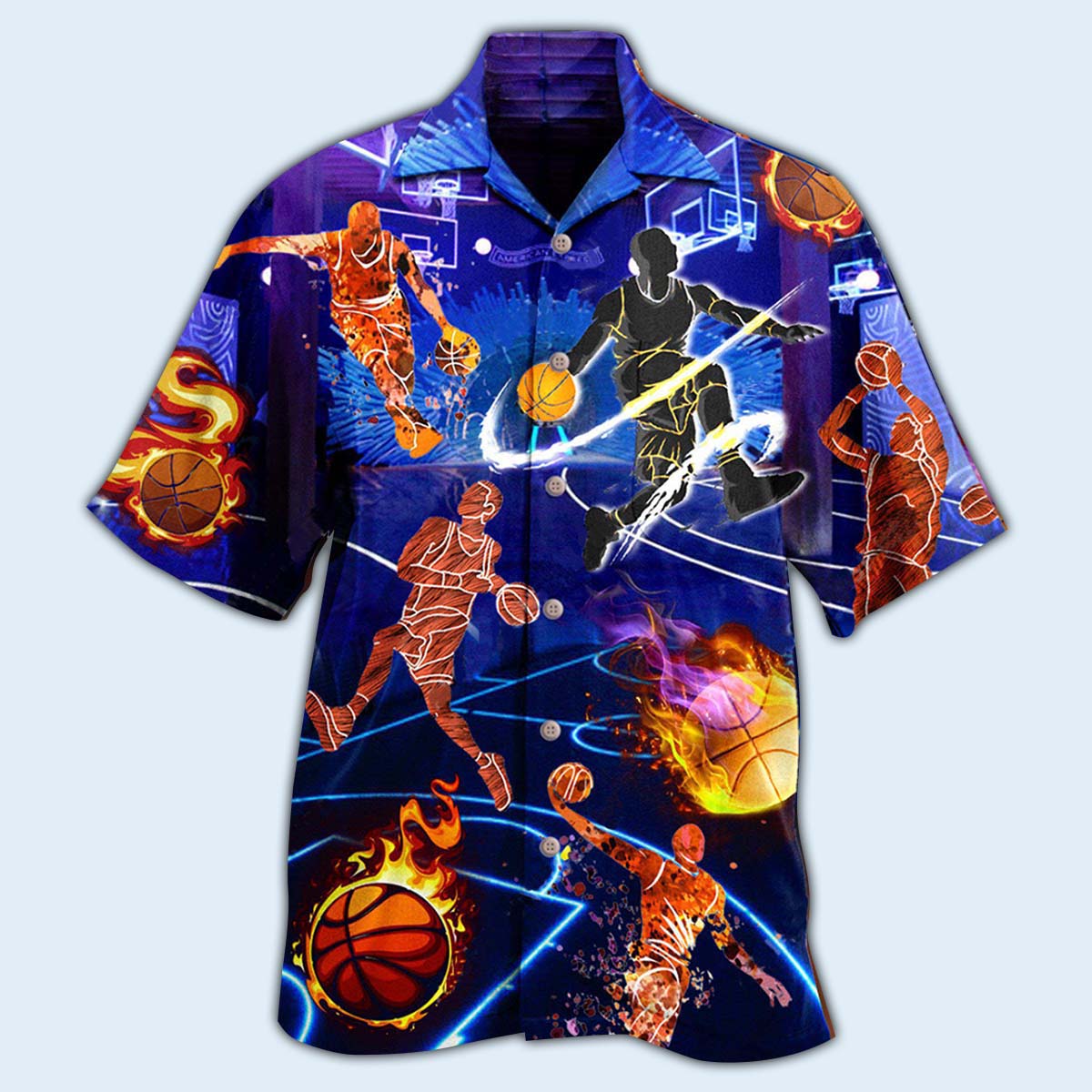 Basketball Hawaiian Shirt With All Over Print For Beach Days Resort Trips And Relaxed Everyday Style