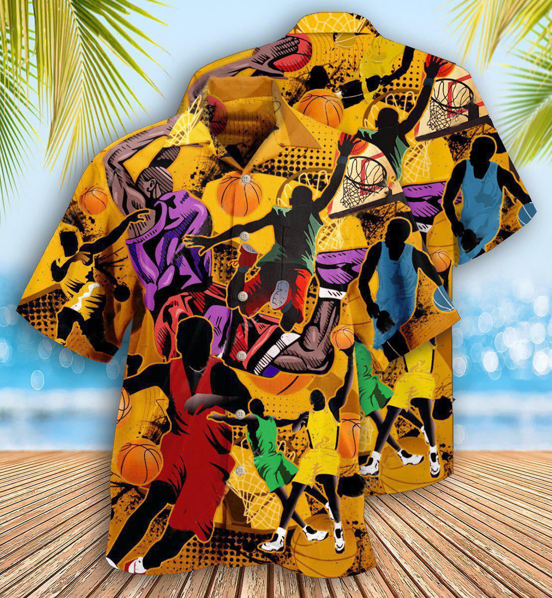 Basketball Hawaiian Shirt With Detailed Graphic For Tropical Getaways Outdoor Fun And Everyday Wear