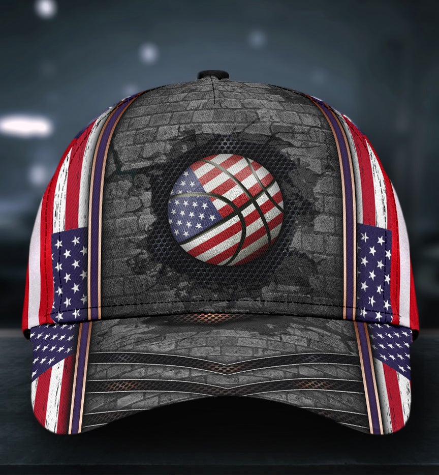 Basketball Wall Crack Pattern Classic Cap For Weekend Travel Outdoor Events And Casual Outfits