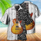 Bass Guitar Hawaiian Shirt With Detailed Graphic For Tropical Escapes Resort Wear And Outdoor Celebrations