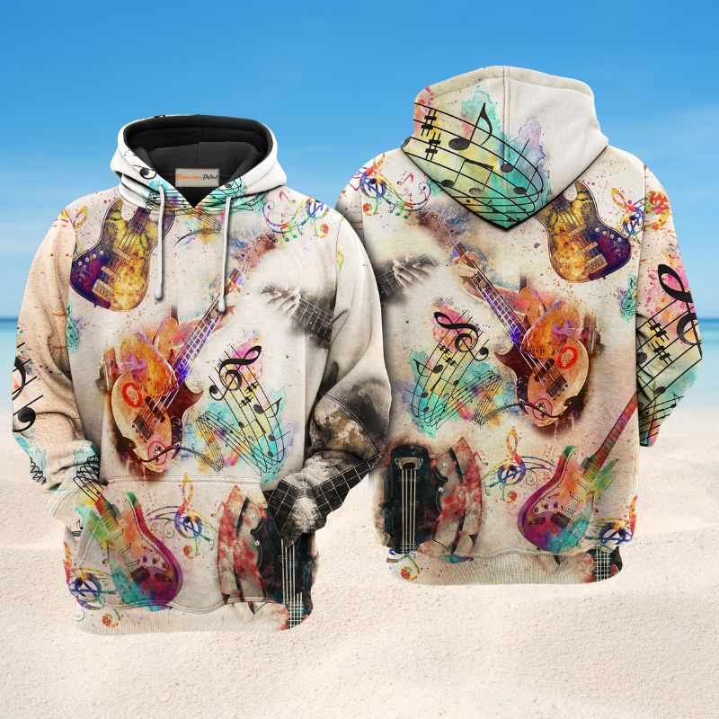Bass Guitar Way Cooler Hoodie For Lakeside Adventures Casual Streetwear And Seasonal Travel