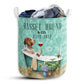 Small Size Basset Hound Dog And Bath Soap Laundry Basket For Bathroom Bedroom Storage