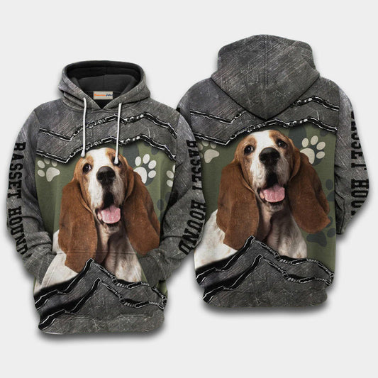 Basset Hound Friend Hoodie For Casual Streetwear Travel And Everyday Comfort