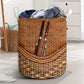 Bassoon Rattan Texture Laundry Basket For Nursery Dorm And Home Storage