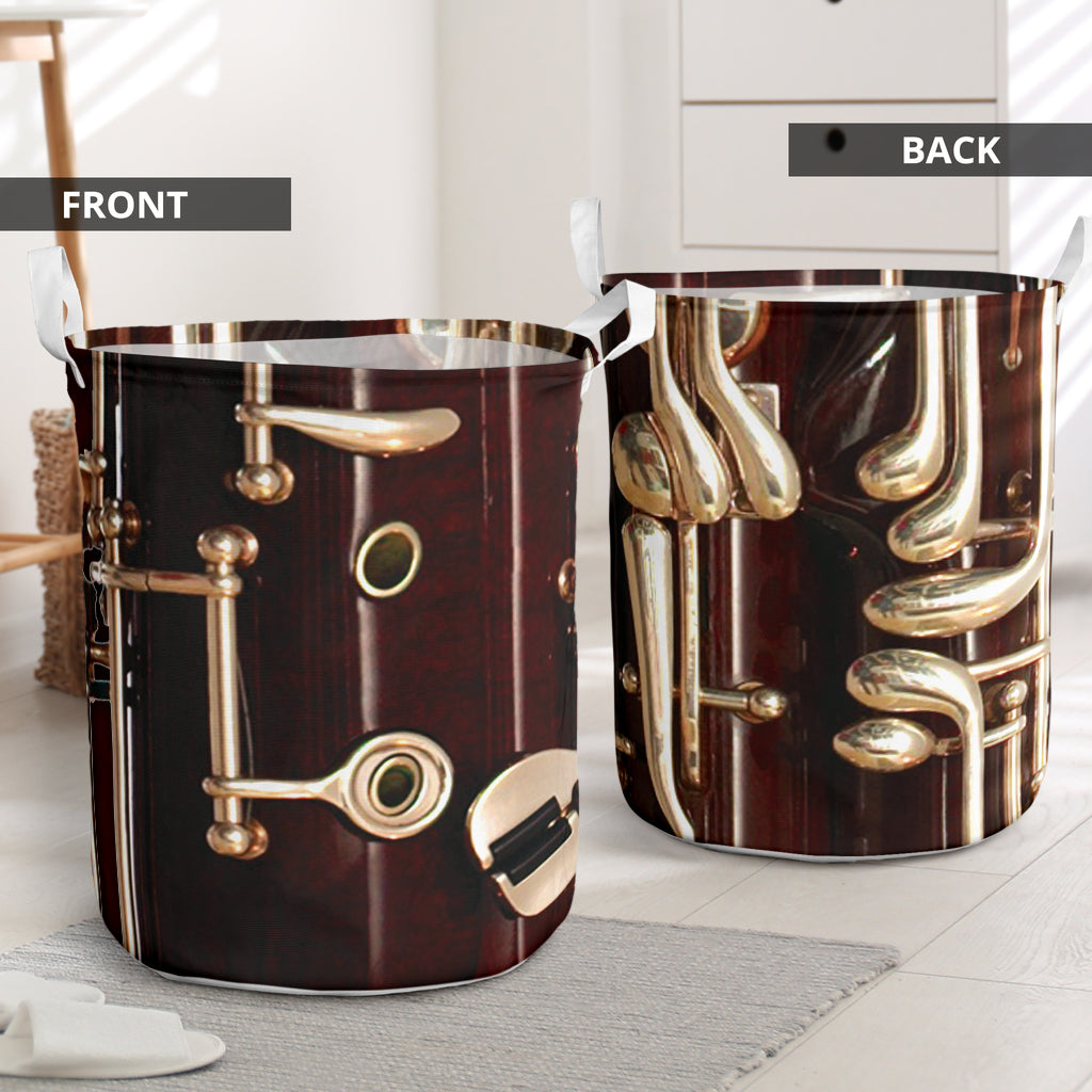 Bassoon Shortcut Laundry Basket For Nursery Dorm And Home Storage