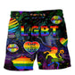 Rainbow Pride Beach Shorts For Island Getaways And Leisure And Relaxation