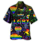 Creative Bold Equality Rainbow Hawaiian Shirt For Tropical Holidays, Outdoor Gatherings, And Everyday Comfort