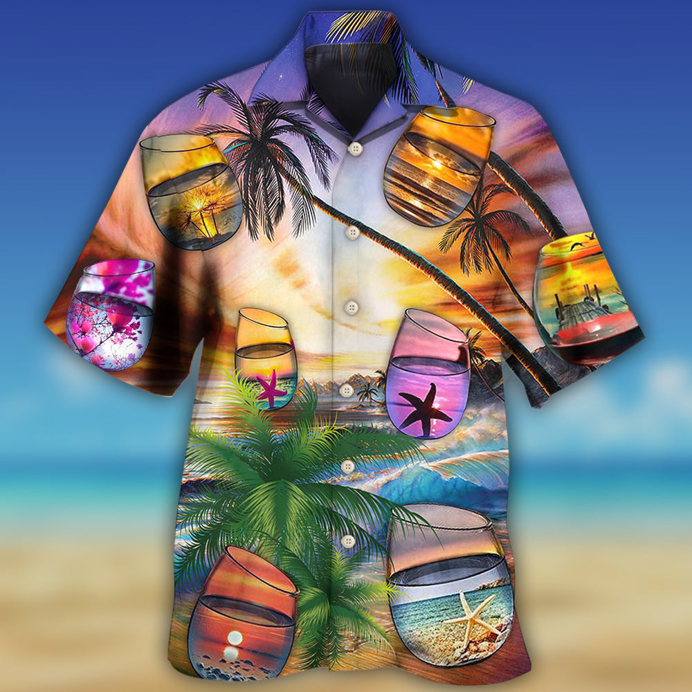 Beach Cocktail Hawaiian Shirt Design Detail For Sunny Adventures And Casual Wear