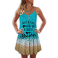 Beach Girl V-Neck Sleeveless Cami Dress For Ocean Lovers And Sunny Getaways