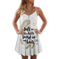 Beach Salt In Air Sand In My Hair V-Neck Sleeveless Cami Dress For Island Holidays And Thoughtful Gifting