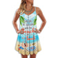 Beach Some Girls Are Just Born Beach V-Neck Sleeveless Cami Dress For Ocean Lovers And Sunny Getaways