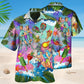 Tropical Beach Tennis Hawaiian Shirt For Island Getaways, Outdoor Gatherings, And Comfortable Summer Wear