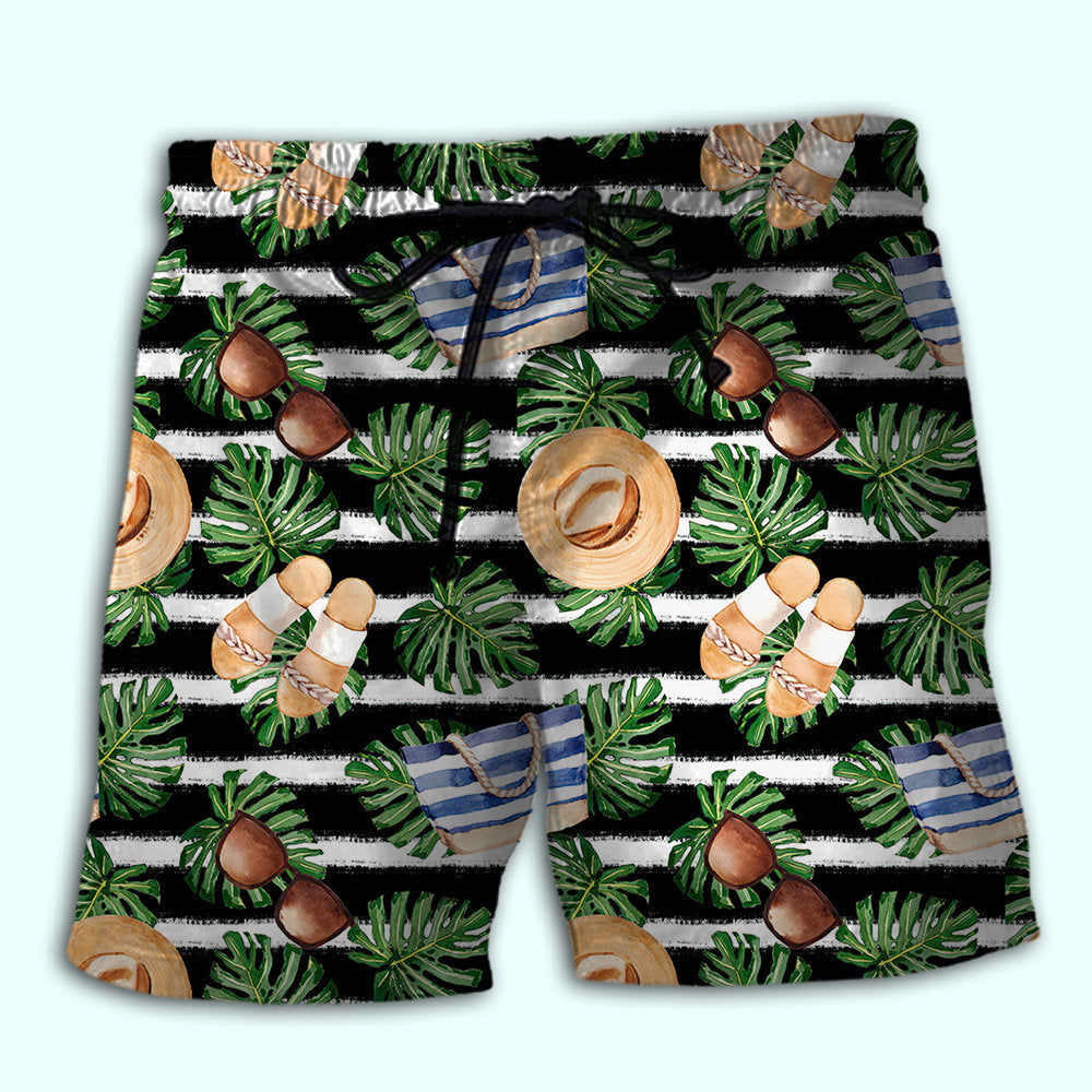 Tropical Leaf Summer Beachwear Beach Shorts For Coastal Adventures And Relaxed Summer Wear