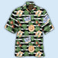 Tropical Beachwear Leaf Pattern Hawaiian Shirt For Island Getaways, Outdoor Gatherings, And Comfortable Summer Wear