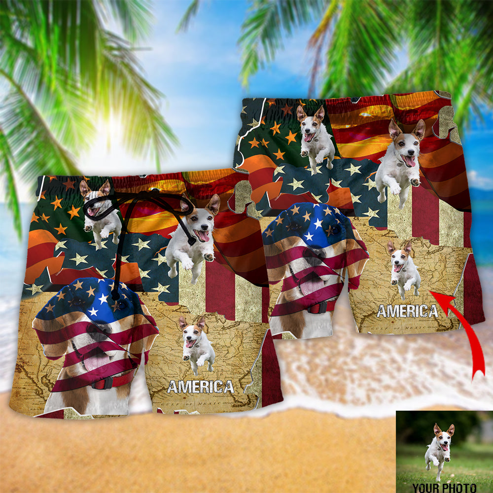 Beagle America Sunset Style Hawaiian Print Beach Shorts For Outdoor Gatherings And Comfort