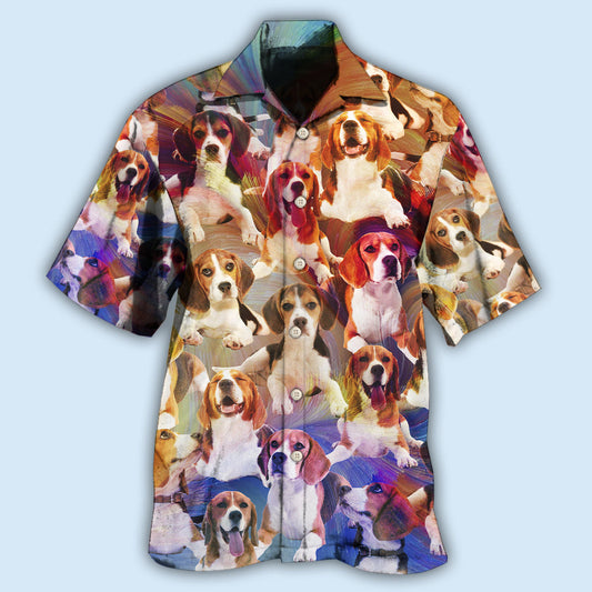 Vintage Beagle Dog Hawaiian Shirt For Beach Days, Summer Outings, And Thoughtful Gift Giving