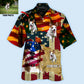 Beagle American Sunset Custom Photo Hawaiian Shirt Artwork View For Weekend Travel And Beach Style