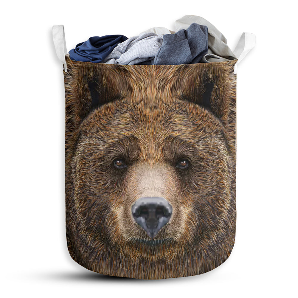 Bear Face And Butt Laundry Basket For Room Home Organizer