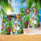 Bear Love Beach Love Animals Coconut Hawaiian Beach Shorts For Beach Days And Casual Travel