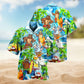 Bear Beach Animals Hawaiian Shirt For Summer Vacation, Beach Travel, And Casual Wear